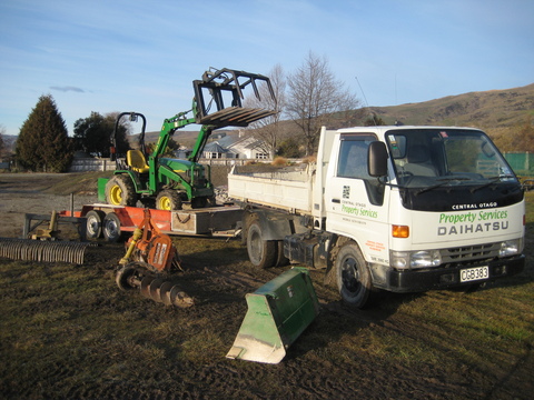 Truck, tractor and multiple attachments