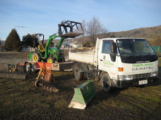 Truck, tractor and multiple attachments