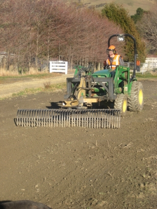 Levelling an area for a fenceline